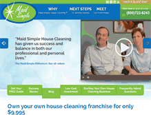 Tablet Screenshot of maidsimplefranchise.com